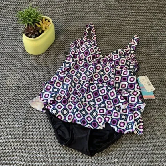 8/10/18W Swim Solutions Swim Suit H06 - Picture 3 of 8